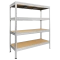 Metal rack MEGA 177x180x60 cm, up to 500 kg per shelf - zinc