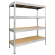  Metal rack MEGA 177x90x45 cm, up to 600 kg per shelf - zinc
