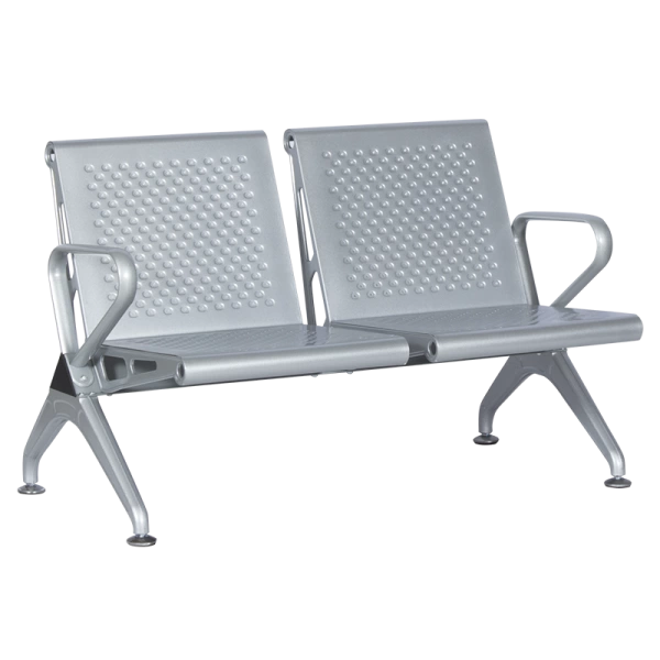 Metal bench 2-seater - CR-1031 - silver