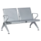 Metal bench 2-seater - CR-1031 - silver