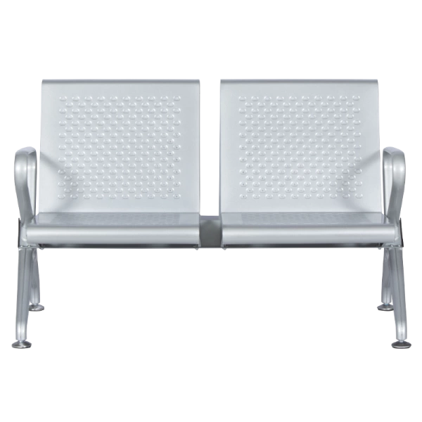 Metal bench 2-seater - CR-1031 - silver