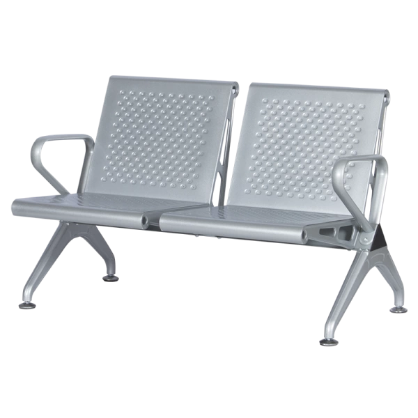 Metal bench 2-seater - CR-1031 - silver