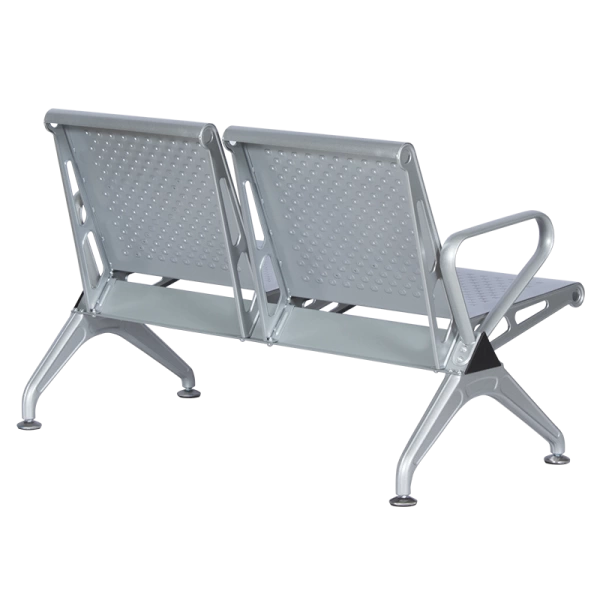 Metal bench 2-seater - CR-1031 - silver