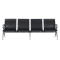 Visitor bench 4-seater Carmen CR-1035 - black