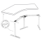 Повдигаща рамка за регулируемо ъглово бюро Carmen CR-223 C - бяла