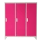 Metal cabinet CR-1603 KZ - Grey / pink
