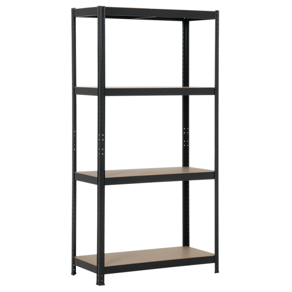 Метален стелаж CR-1015 - 180х90х40 см, до 175 кг на рафт - черен