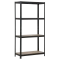 Metal rack CR-1015 - 180x90x40 cm, up to 175 kg per shelf - black