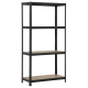 Метален стелаж CR-1015 - 180х90х40 см, до 175 кг на рафт - черен
