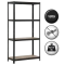 Metal rack Carmen CR-1015 - 180x90x40 cm, up to 175 kg per shelf - black