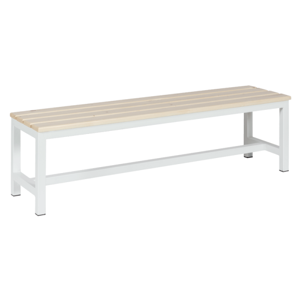 Locker room bench Carmen 150-1, 150x40.5x42.5 - white