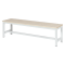 Locker room bench Carmen 150-1, 150x40.5x42.5 - white