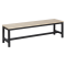 Locker room bench Carmen 150-1, 150x40.5x42.5 cm - black