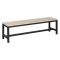 Locker room bench Carmen 150-1, 150x40.5x42.5 cm - black