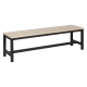 Locker room bench Carmen 150-1, 150x40.5x42.5 cm - black