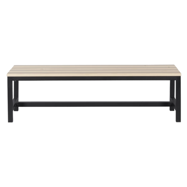 Locker room bench Carmen 150-1, 150x40.5x42.5 cm - black