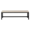 Locker room bench Carmen 150-1, 150x40.5x42.5 cm - black