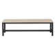 Locker room bench Carmen 150-1, 150x40.5x42.5 cm - black
