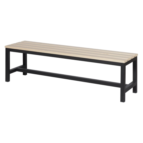 Locker room bench Carmen 150-1, 150x40.5x42.5 cm - black