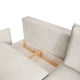 Corner sofa with sleeping function GLOSSY