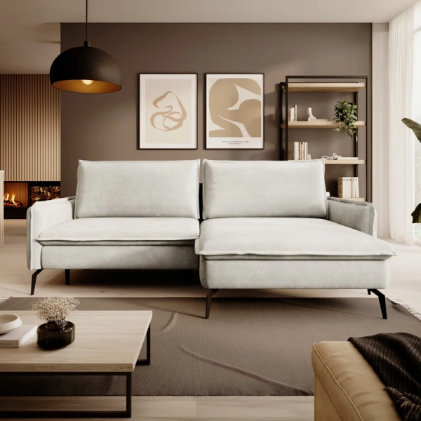 Corner sofa with sleeping function GLOSSY