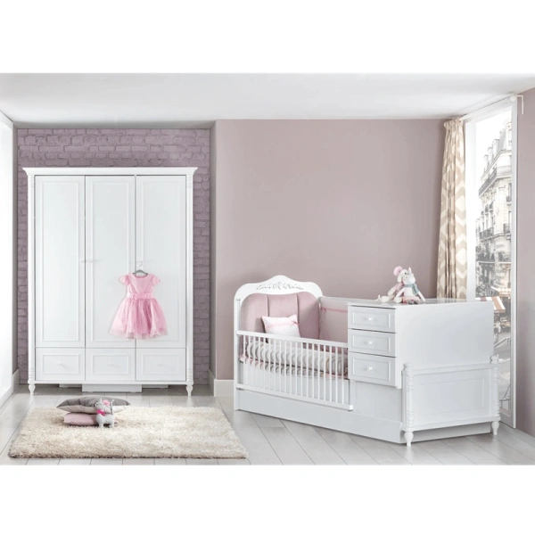 Extendable kids bed NIL 80 x 180 - white