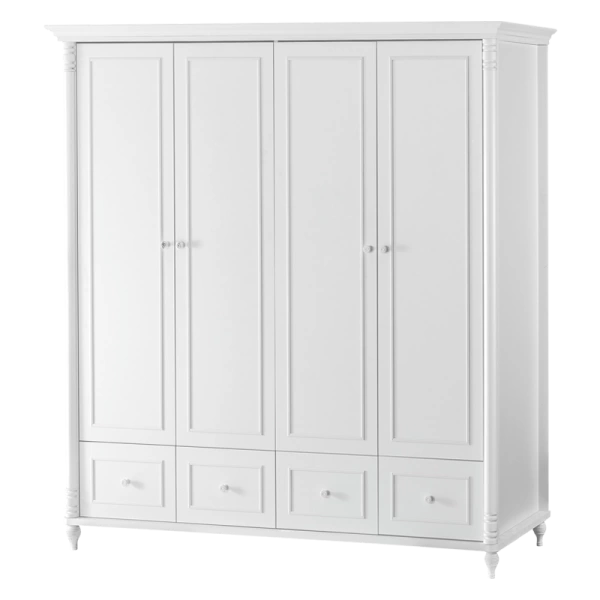 WARDROBE WITH 4 DOORS NIL 4 - WHITE
