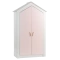 2 door childern wardrobe PINK HOUSE - pink