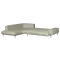 Corner sofa LIVIO with sleep function - light grey 70