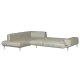 Corner sofa LIVIO with sleep function - light grey 70