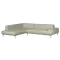 Corner sofa LIVIO with sleep function - light grey 70