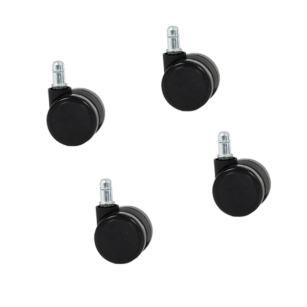 SET OF 4 PCS CASTORS FOR VISITOR CHAIR - BLACK