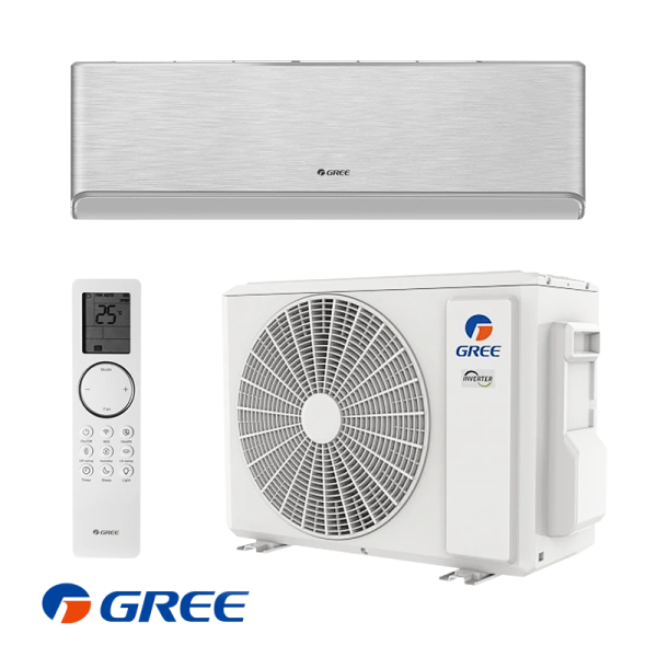 Инверторен климатик Gree Airy GWH18AVDXE-K6DNA1A - сребърен