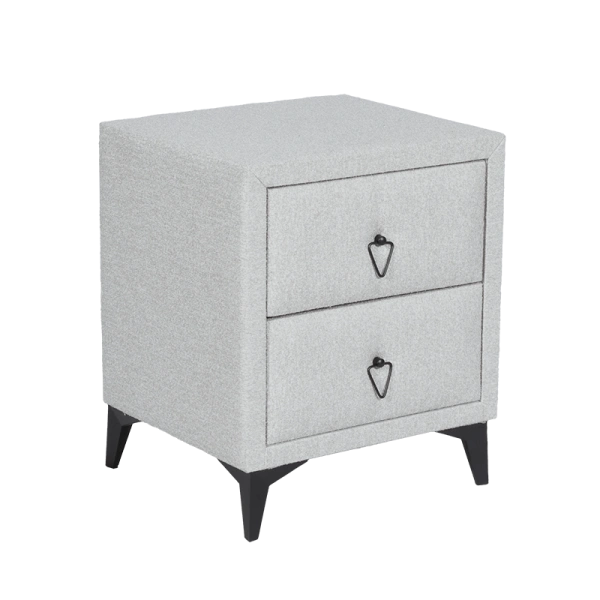 Nightstand for bedroom KOLAJEN LINEN - grey 02