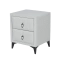 Nightstand for bedroom KOLAJEN LINEN - grey 02