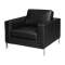1-seater sofa STEGE - black