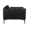 Leather sofa 1-seater RONDE LUX -1 - black