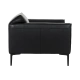Leather sofa 1-seater RONDE LUX -1 - black