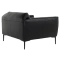 Leather sofa 1-seater RONDE LUX -1 - black