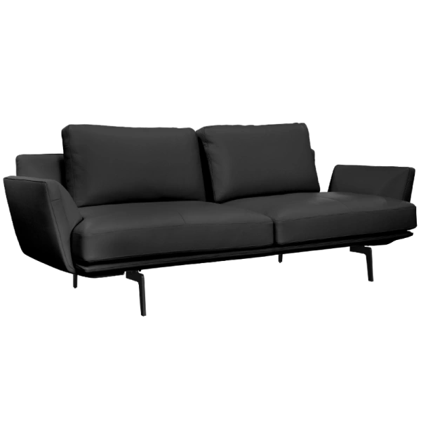 Leather sofa 3-seater GRAM LUX - black