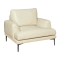 Leather sofa 1-seater GRASTEN LUX - cream