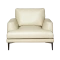 Leather sofa 1-seater GRASTEN LUX - cream
