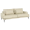 Leather sofa 3-seater GRASTEN LUX - cream