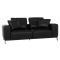 Leather sofa 2-seater HALS LUX - black