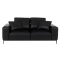 Leather sofa 2-seater HALS LUX - black