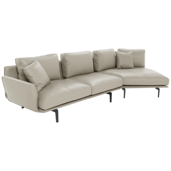 Leather corner sofa GRAM LUX - beige