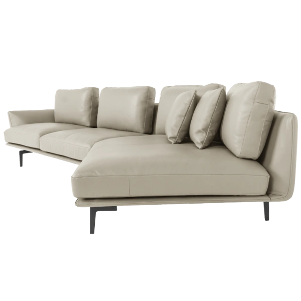 Leather corner sofa GRAM LUX - beige