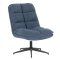Armchair with stool JANET - blue