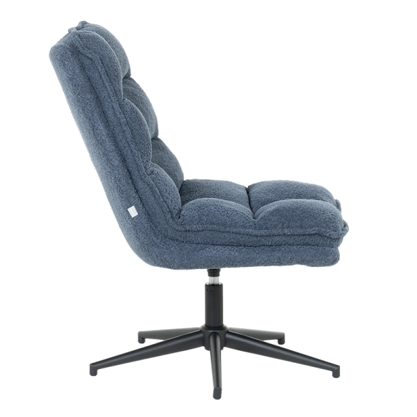 Armchair with stool JANET - blue