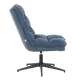 Armchair with stool JANET - blue